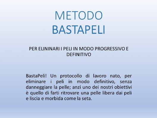 epilazione progressiva definitiva